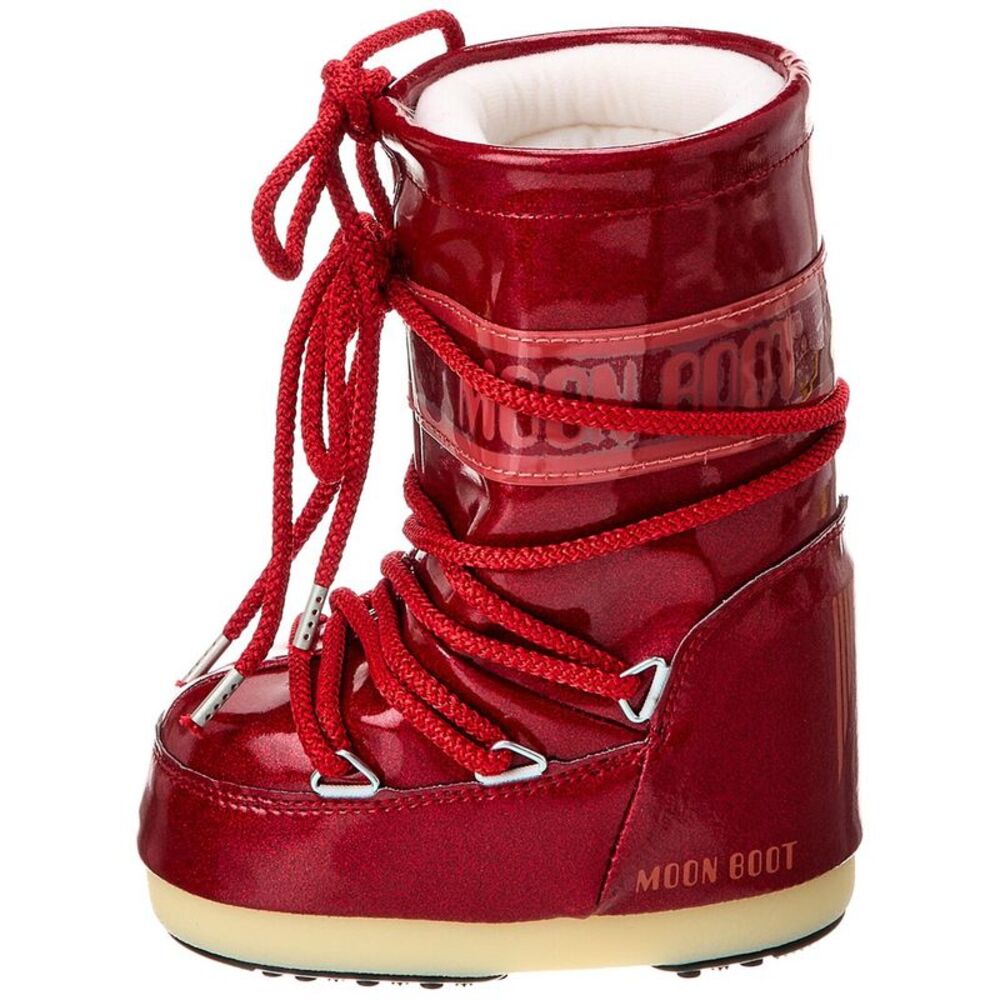 Moon Boot Icon Jr Glitter Boot, Red - Picture 2 of 5